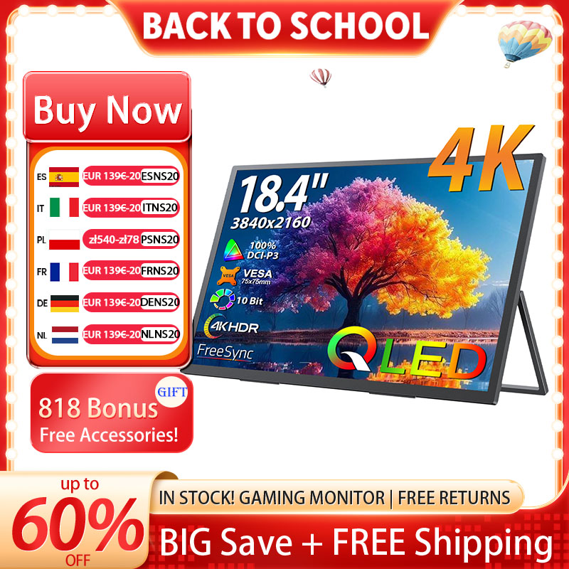 Board Game Pc - UPERFECT Monitor portátil de 18,4 polegadas