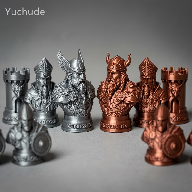 Board Game Vikings - Peças de Xadrez Viking Impressas em