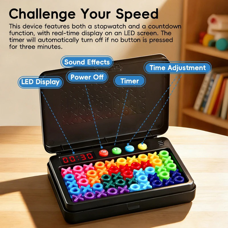 Board Game For 6 Years Old - KNYYSECQ Quebra-Cabeça Inteligente XO: Jogo de