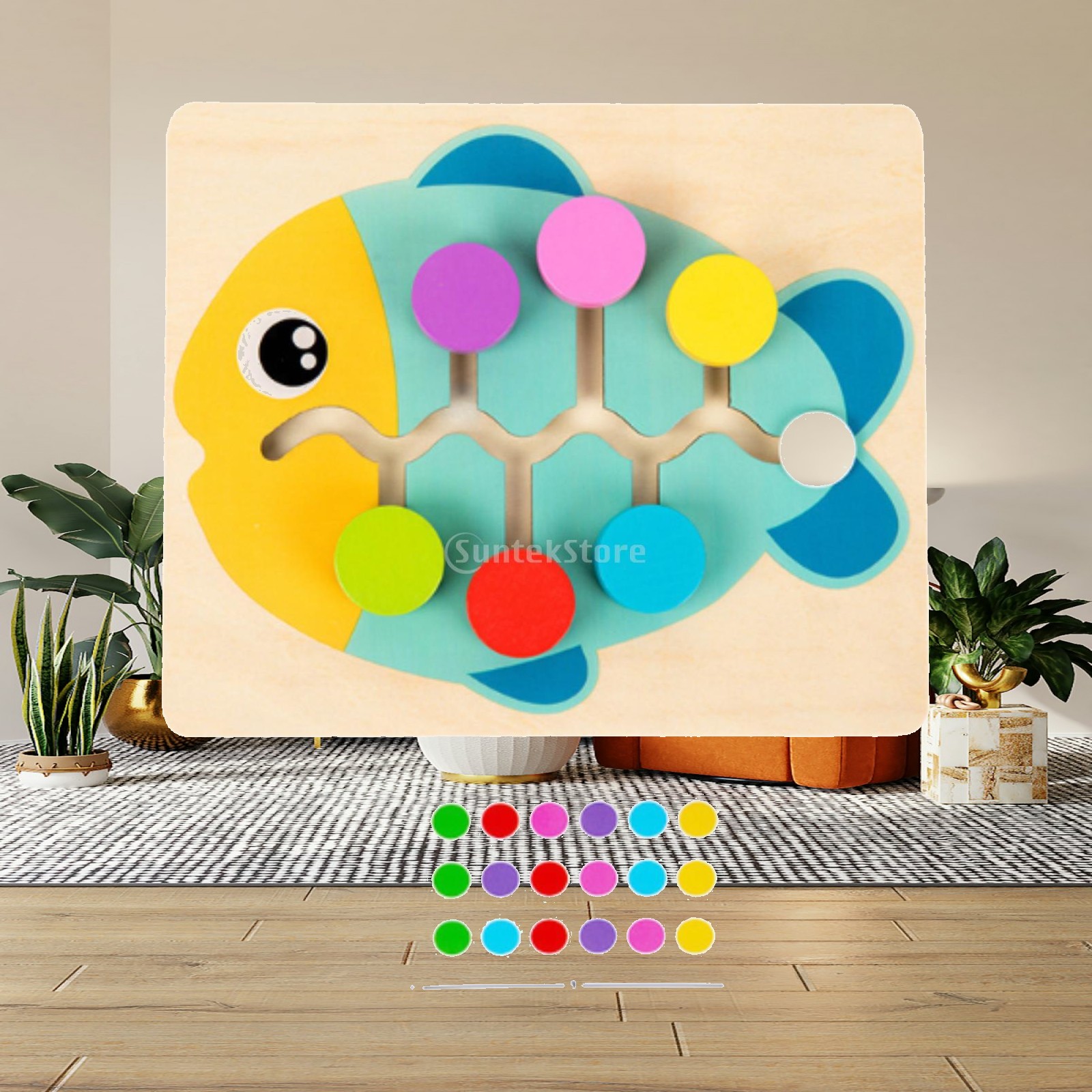 Board Game For 6 Years Old - Quebra-Cabeça Deslizante de Madeira com Correspondência