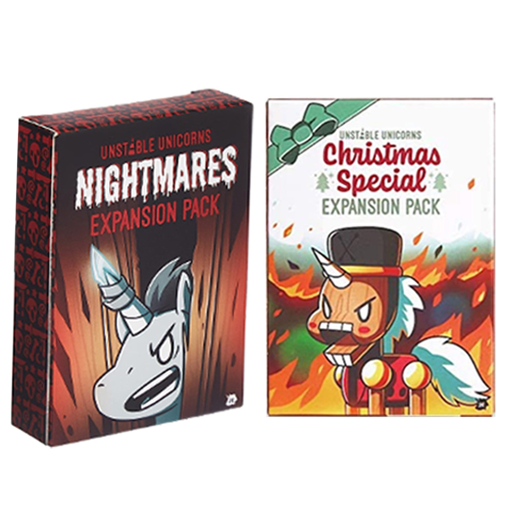 Board Game Exploding Kittens - Christmas Special Nightmares Expansion Card Game,