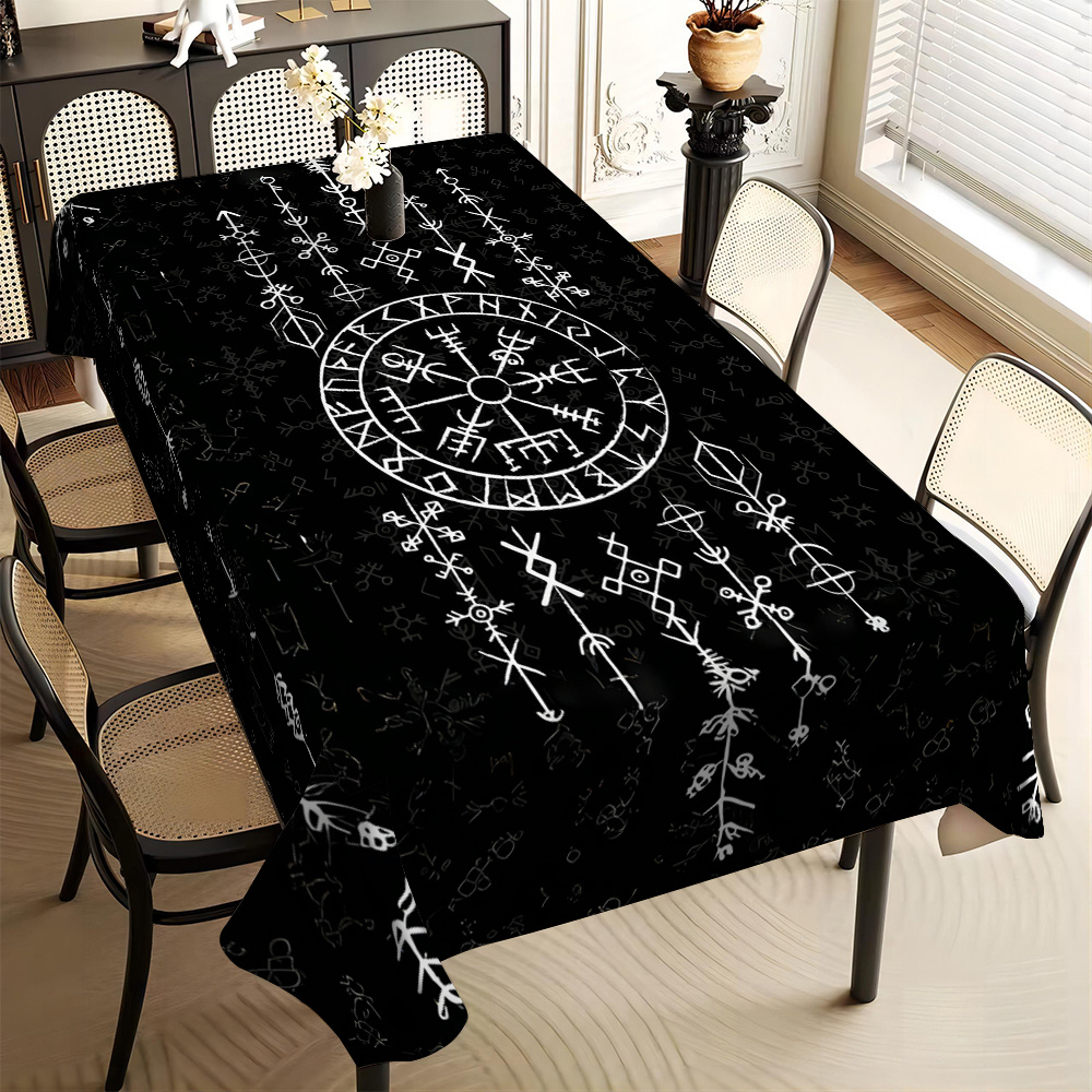 Board Game Vikings - Toalha de mesa retangular com runas