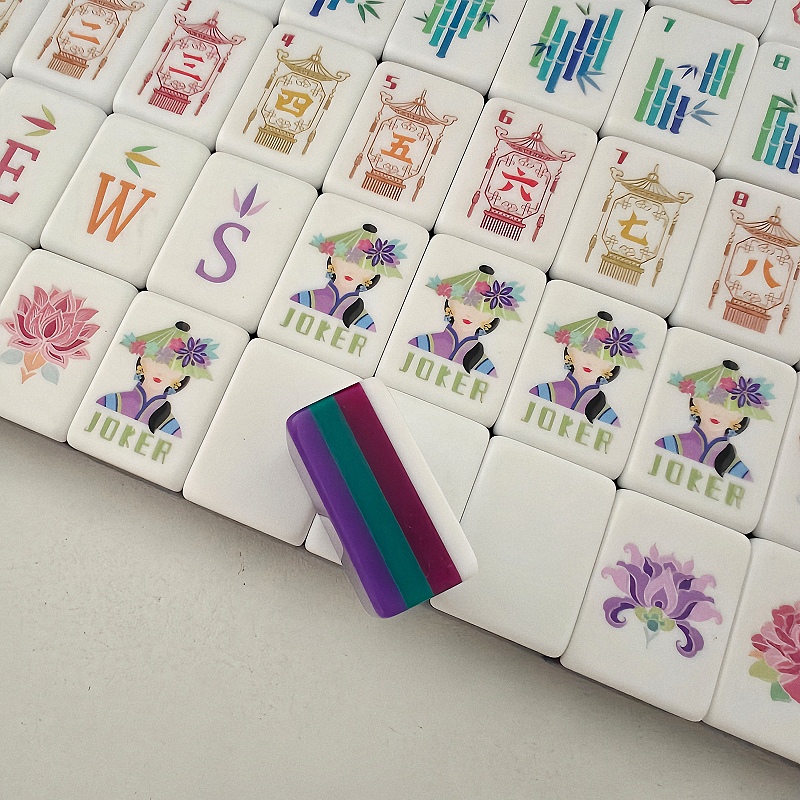 Novo Conjunto de Mahjong Acríl - Board Game Mahjong avaliação e preço
