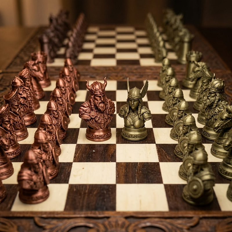 Peças de Xadrez Viking Impress - Board Game Vikings avaliação e preço