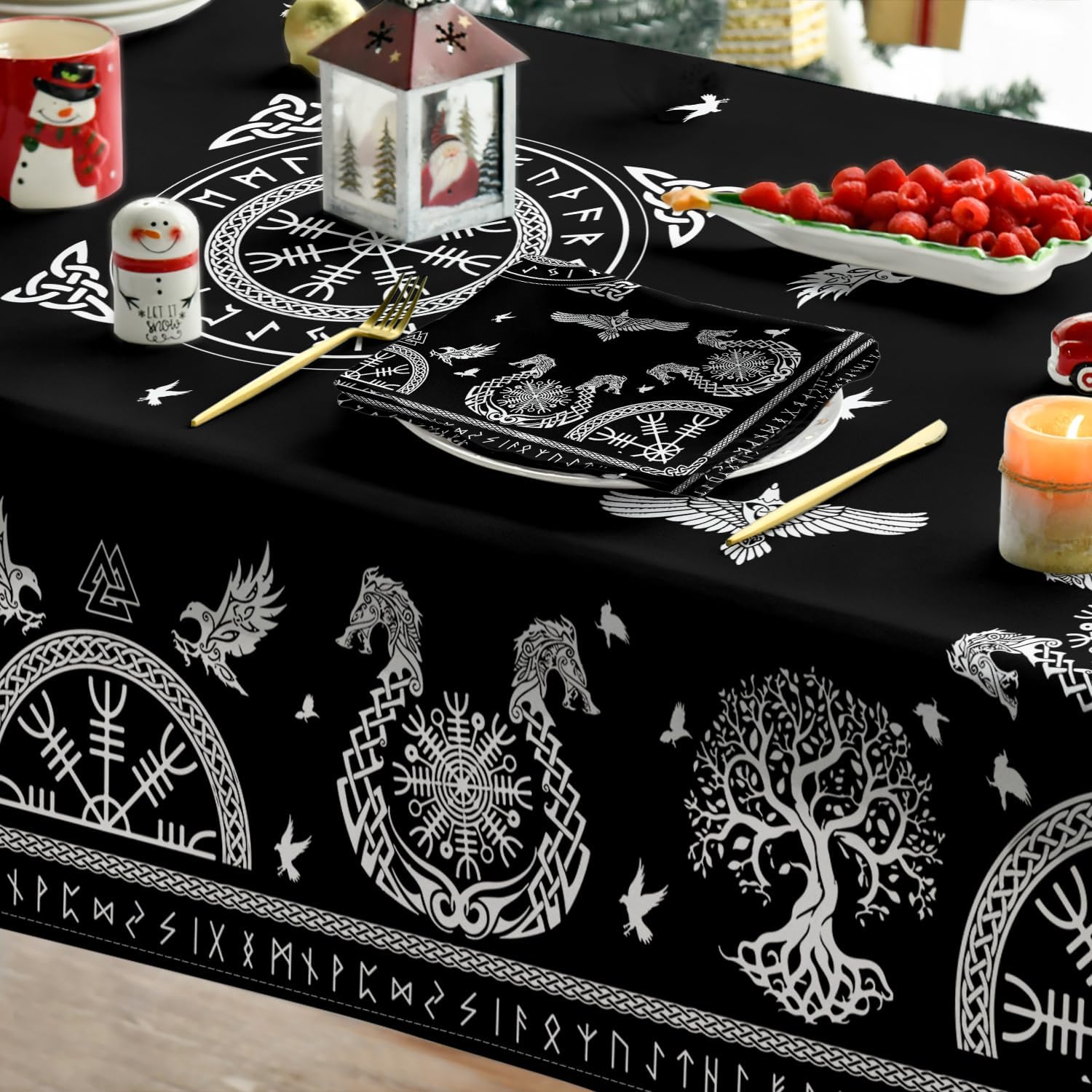 Toalha de mesa retangular pret - Board Game Vikings avaliação e preço