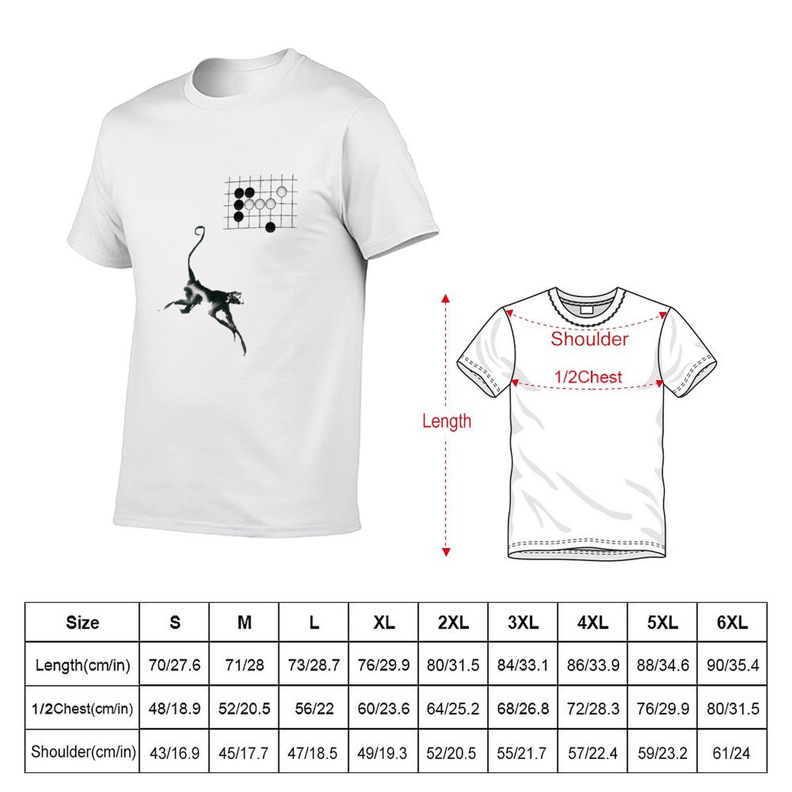 Camiseta Monkey Jump - Weiqi G - Board Game Go avaliação e preço